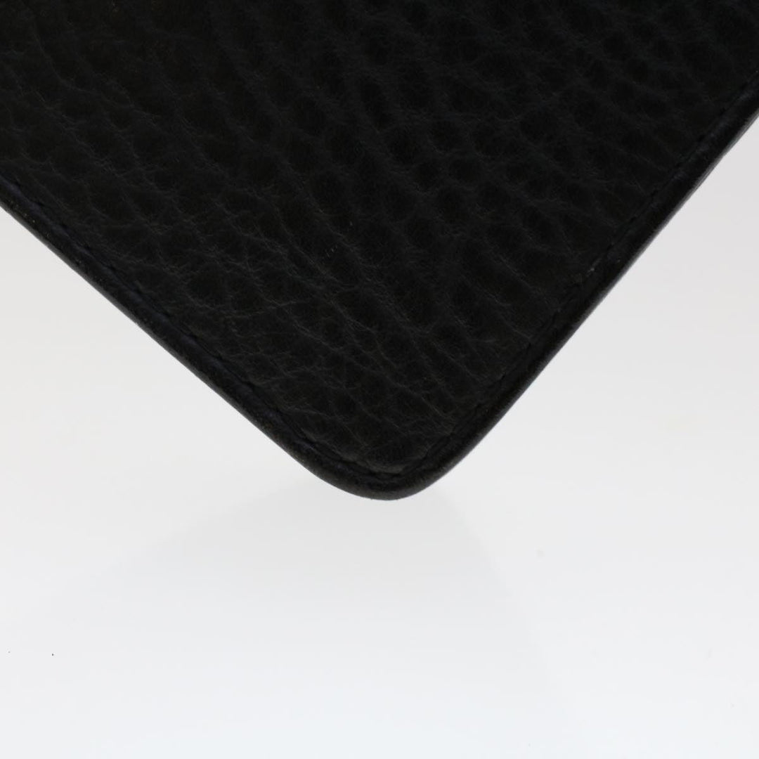 BurberrySs Clutch Bag Leather Black Auth ep1119