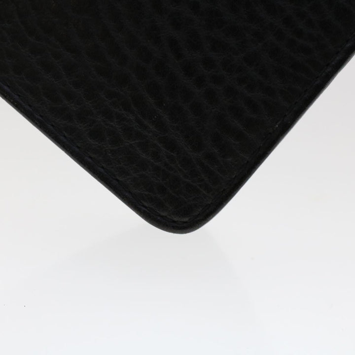 BurberrySs Clutch Bag Leather Black Auth ep1119
