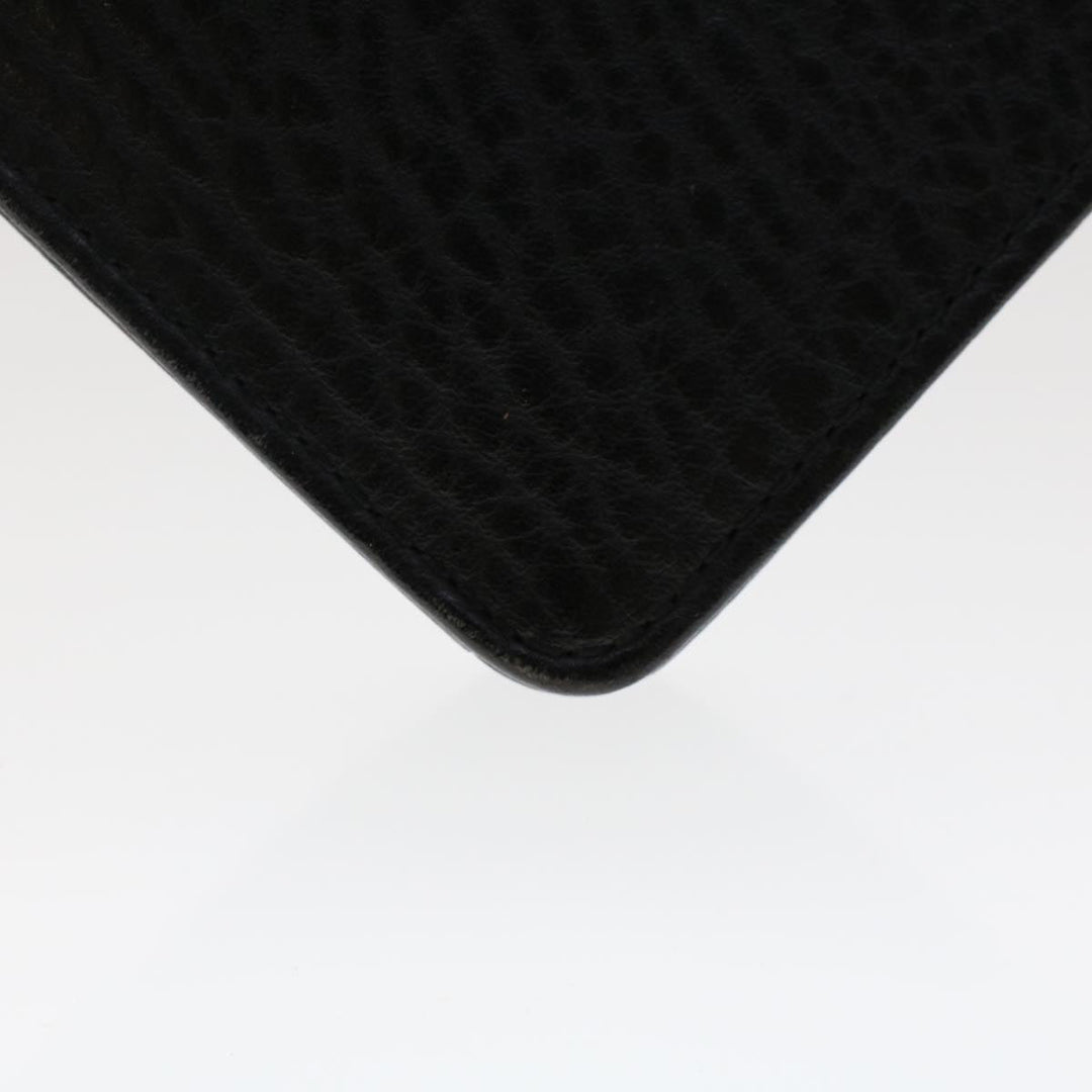 BurberrySs Clutch Bag Leather Black Auth ep1119