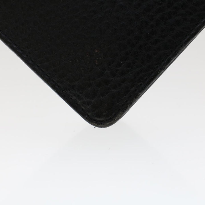 BurberrySs Clutch Bag Leather Black Auth ep1119