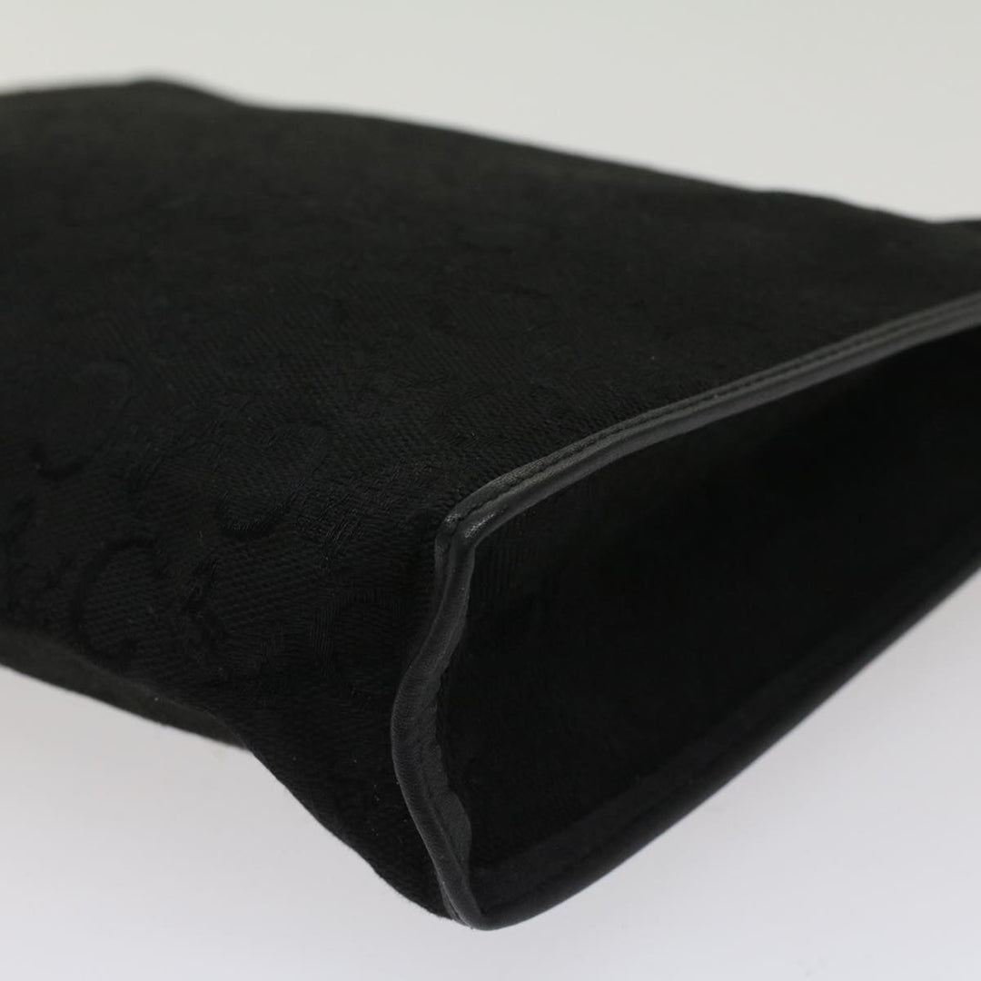 Celine C Macadam Canvas Clutch Bag Black Auth ep1277