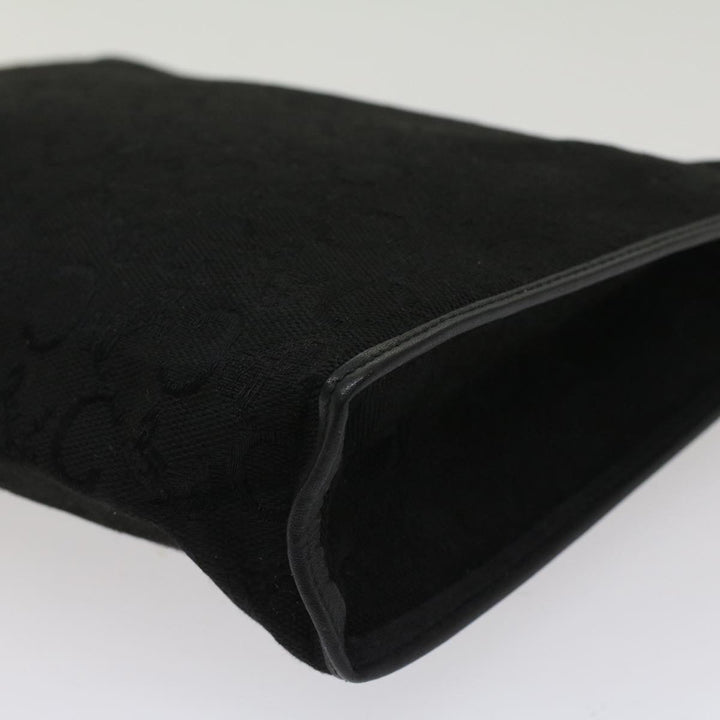 Celine C Macadam Canvas Clutch Bag Black Auth ep1277