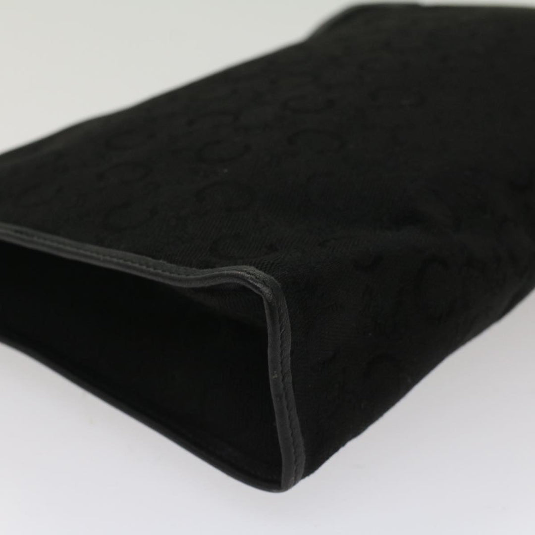 Celine C Macadam Canvas Clutch Bag Black Auth ep1277