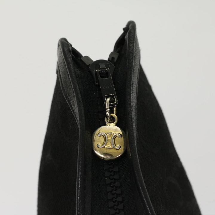 Celine C Macadam Canvas Clutch Bag Black Auth ep1277