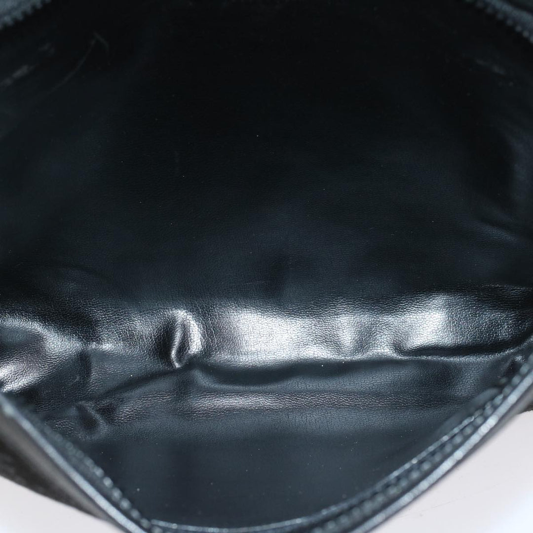 Celine C Macadam Canvas Clutch Bag Black Auth ep1277