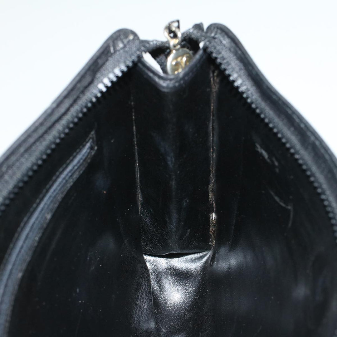 Celine C Macadam Canvas Clutch Bag Black Auth ep1277