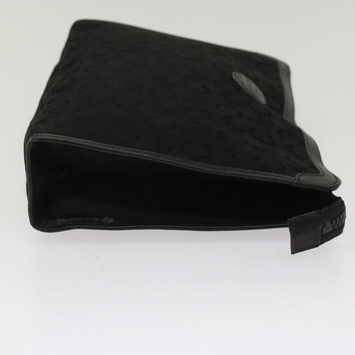 Celine C Macadam Canvas Clutch Bag Black Auth ep1277