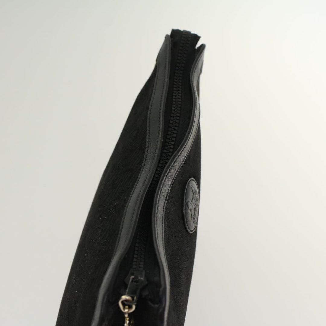 Celine C Macadam Canvas Clutch Bag Black Auth ep1277