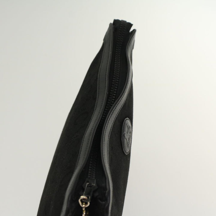 Celine C Macadam Canvas Clutch Bag Black Auth ep1277