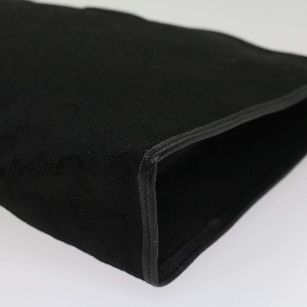 Celine C Macadam Canvas Clutch Bag Black Auth ep1277