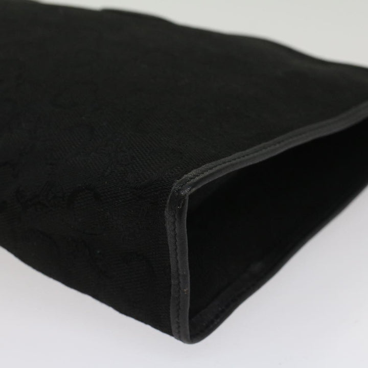 Celine C Macadam Canvas Clutch Bag Black Auth ep1277