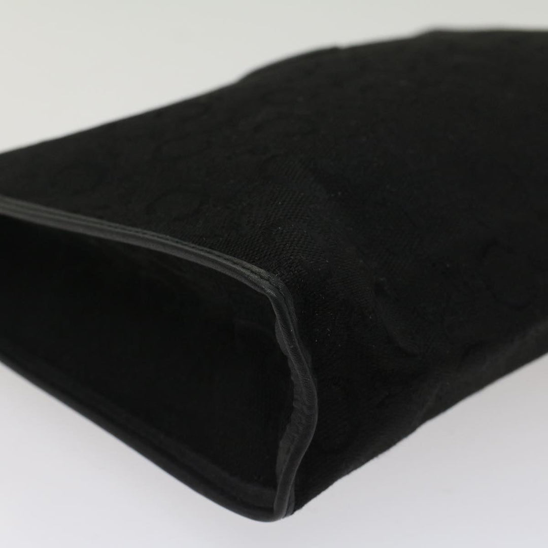 Celine C Macadam Canvas Clutch Bag Black Auth ep1277