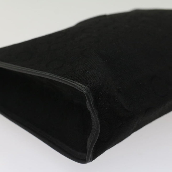 Celine C Macadam Canvas Clutch Bag Black Auth ep1277