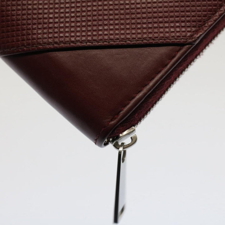 Bottega veneta Long Wallet Leather Wine Red Auth ep1489