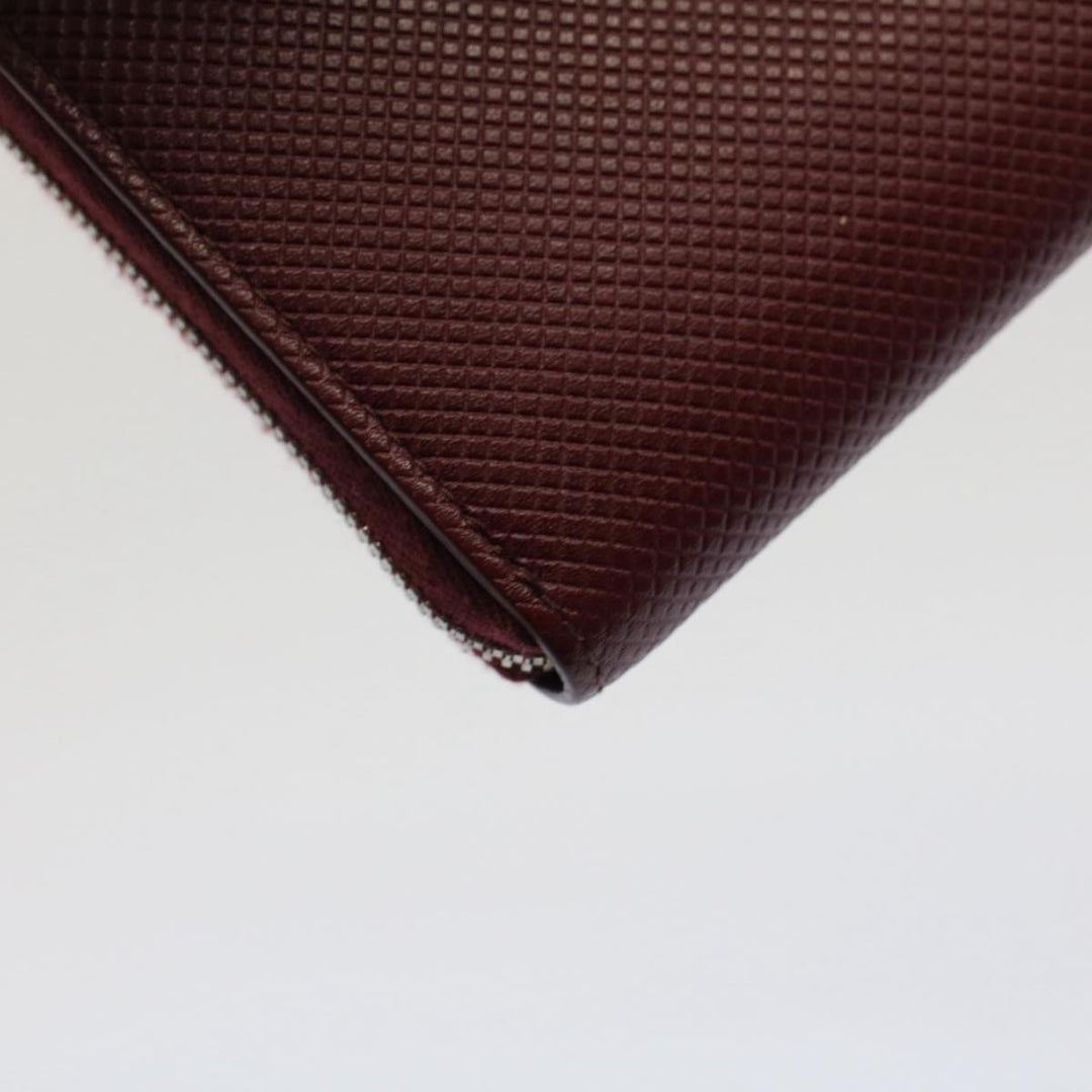 Bottega veneta Long Wallet Leather Wine Red Auth ep1489