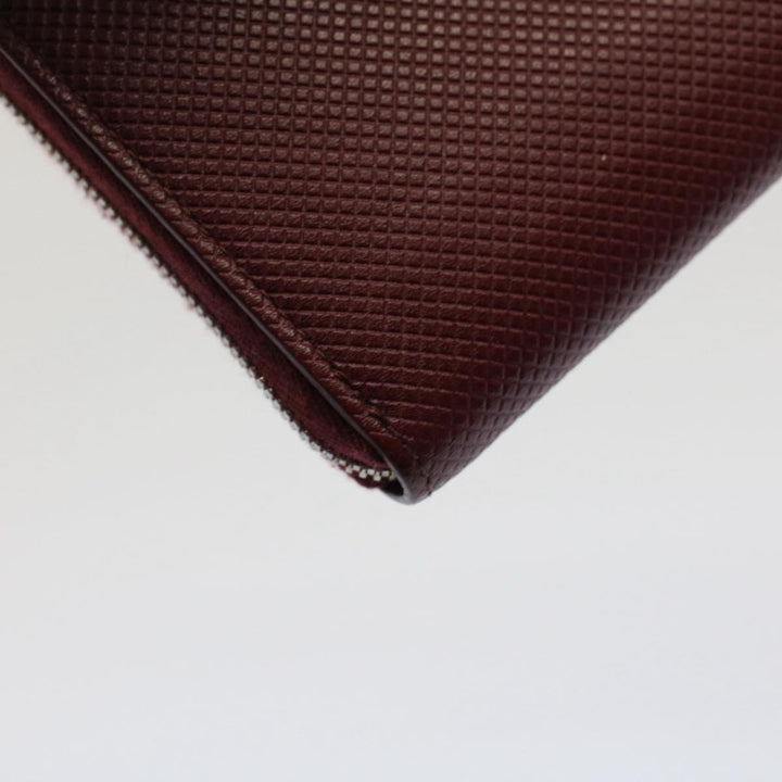Bottega veneta Long Wallet Leather Wine Red Auth ep1489