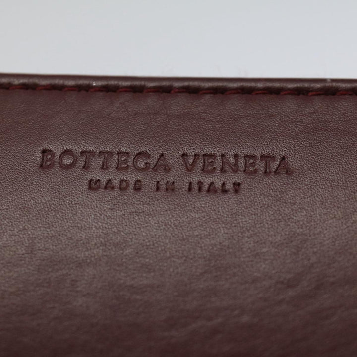 Bottega veneta Long Wallet Leather Wine Red Auth ep1489