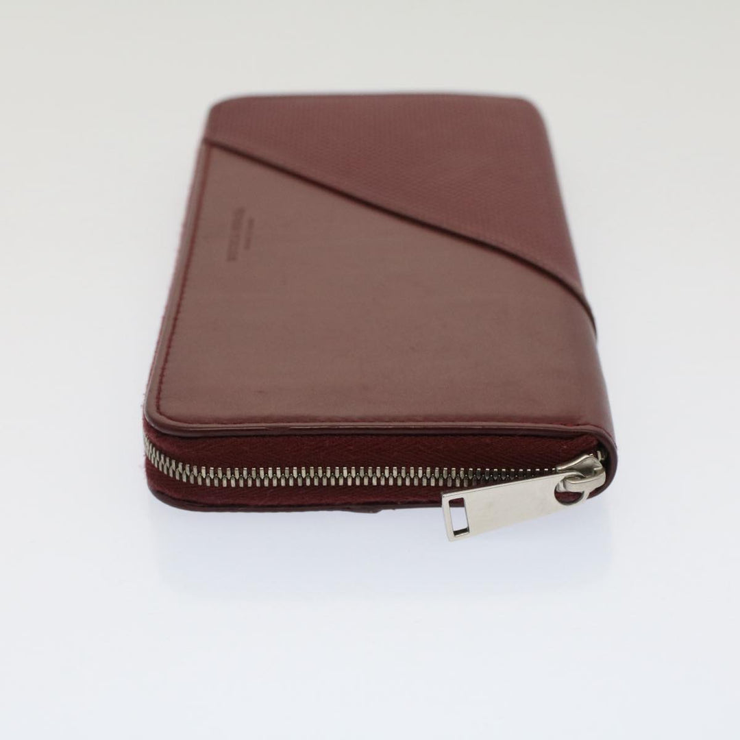 Bottega veneta Long Wallet Leather Wine Red Auth ep1489