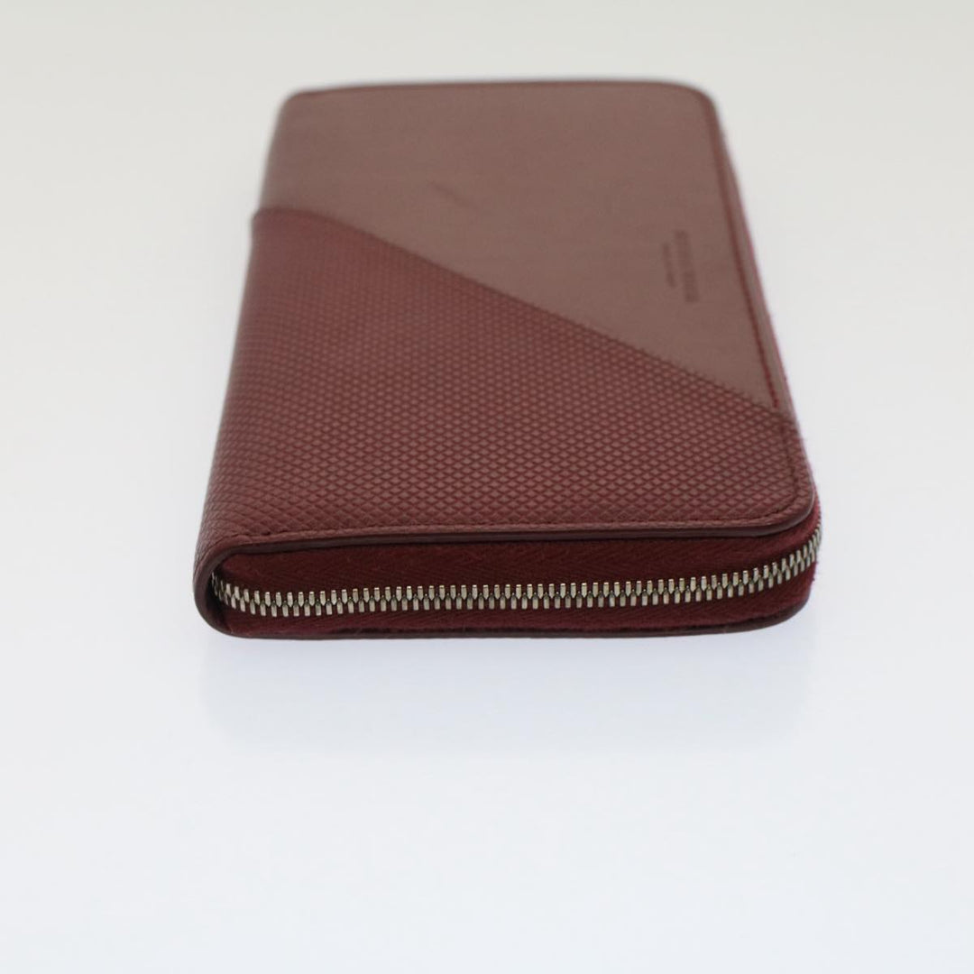 Bottega veneta Long Wallet Leather Wine Red Auth ep1489