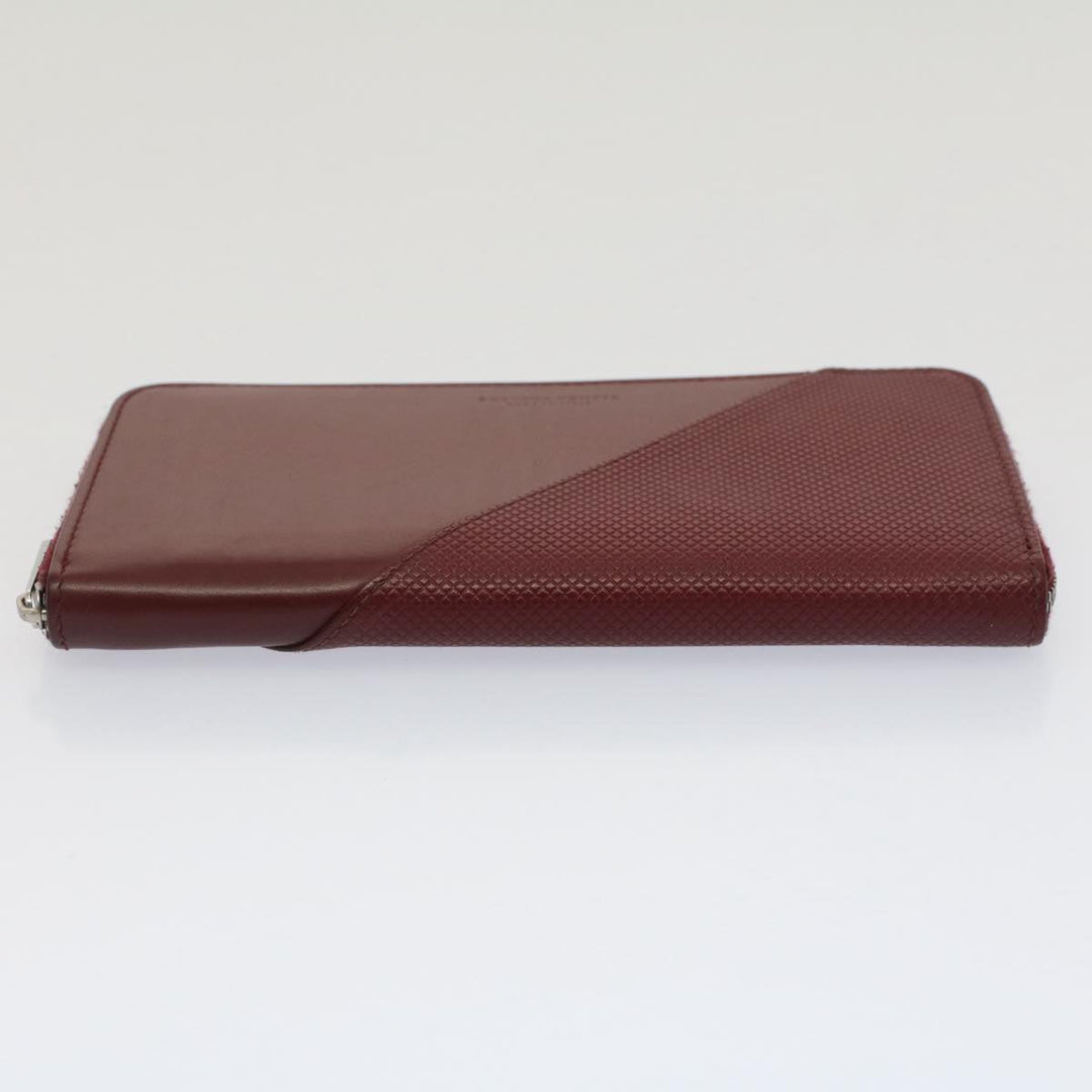 Bottega veneta Long Wallet Leather Wine Red Auth ep1489