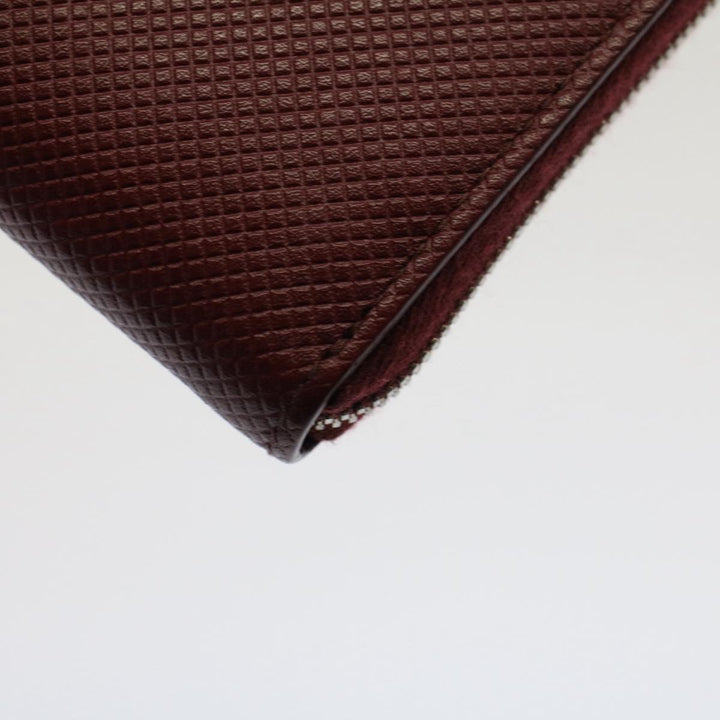 Bottega veneta Long Wallet Leather Wine Red Auth ep1489