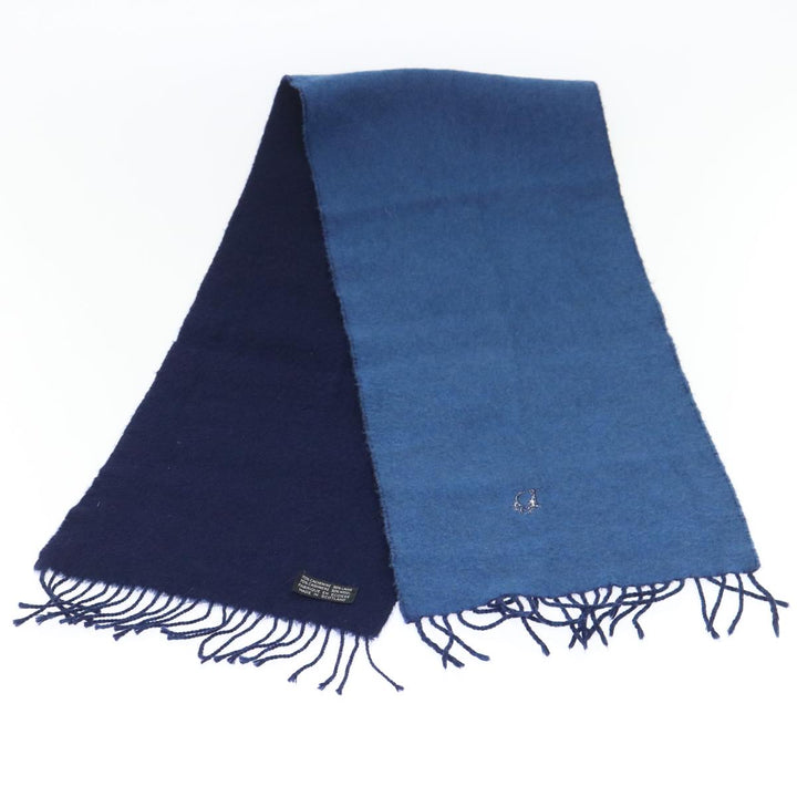 CHRISTIAN Top quality Dior Scarf Cashmere Wool Navy Auth ep1578
