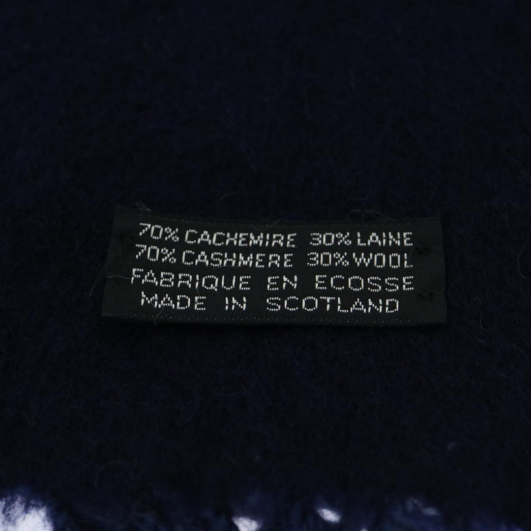 CHRISTIAN Top quality Dior Scarf Cashmere Wool Navy Auth ep1578