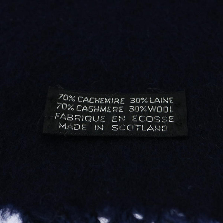 CHRISTIAN Top quality Dior Scarf Cashmere Wool Navy Auth ep1578