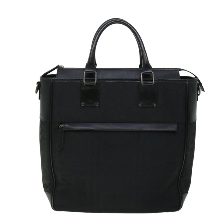 Burberry Tote Bag Canvas Black Auth ep1588
