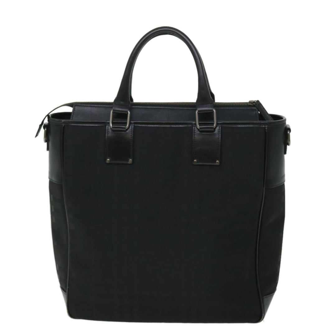 Burberry Tote Bag Canvas Black Auth ep1588