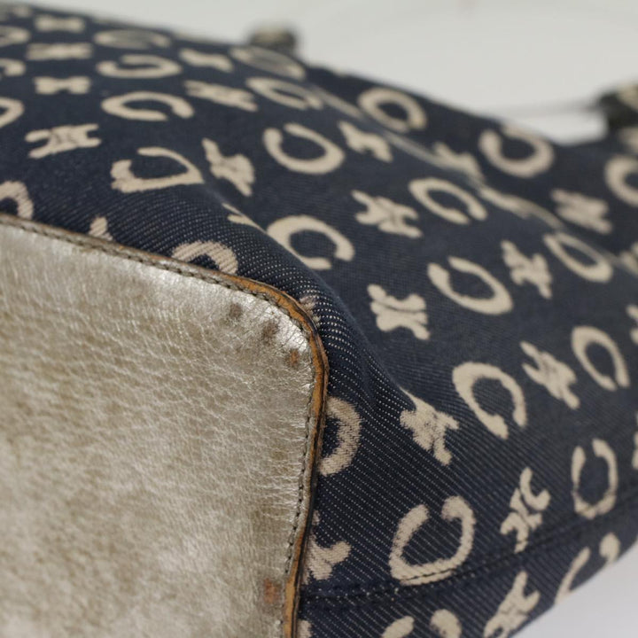 Celine C Macadam Canvas Hand Bag Navy Auth ep1622