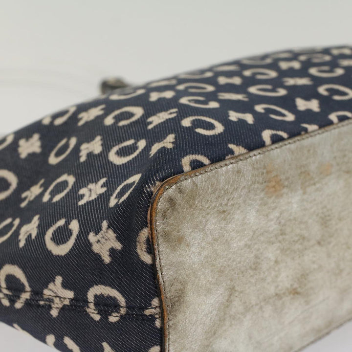 Celine C Macadam Canvas Hand Bag Navy Auth ep1622