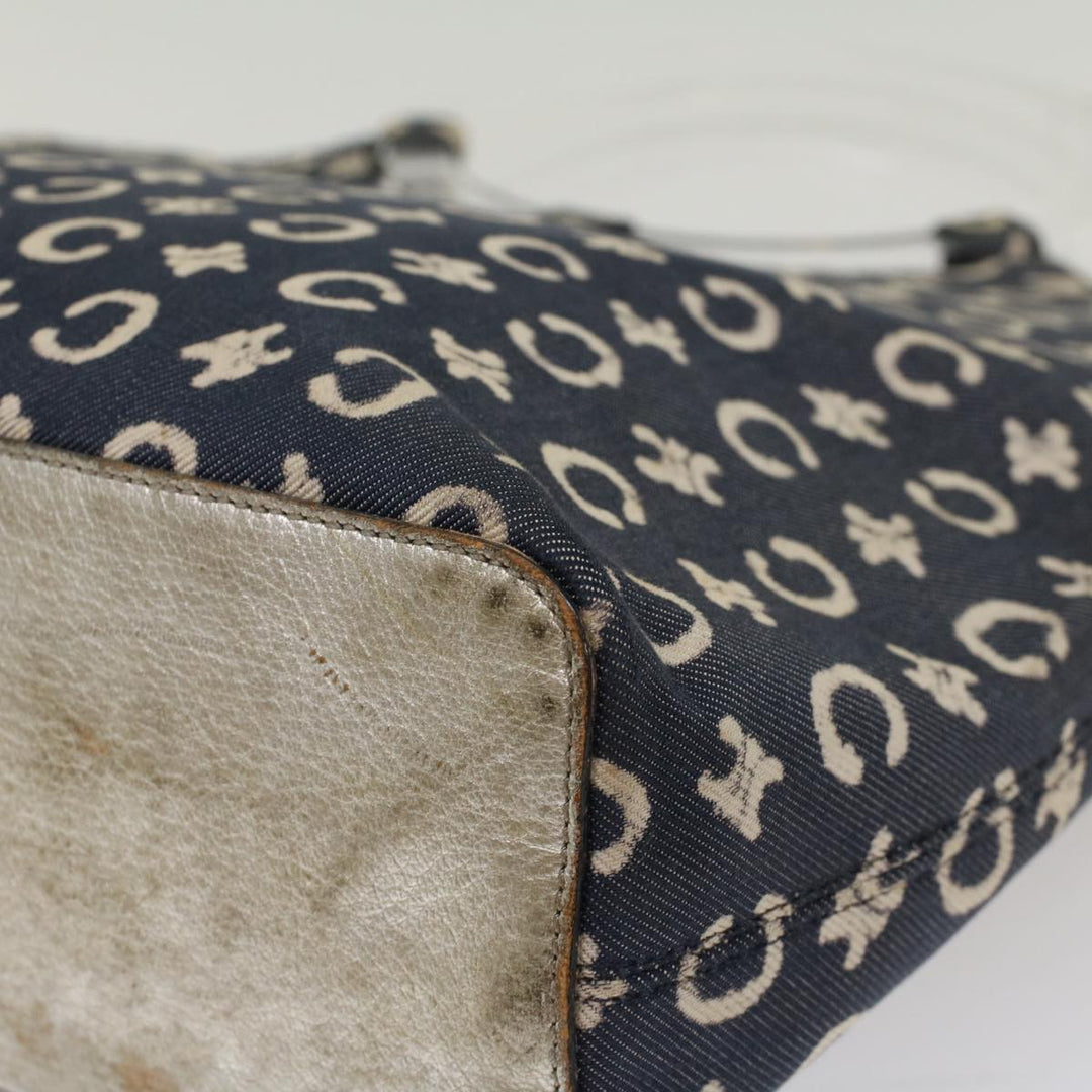 Celine C Macadam Canvas Hand Bag Navy Auth ep1622