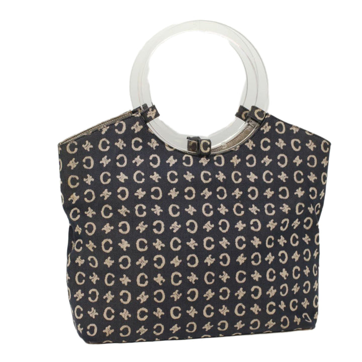 Celine C Macadam Canvas Hand Bag Navy Auth ep1622