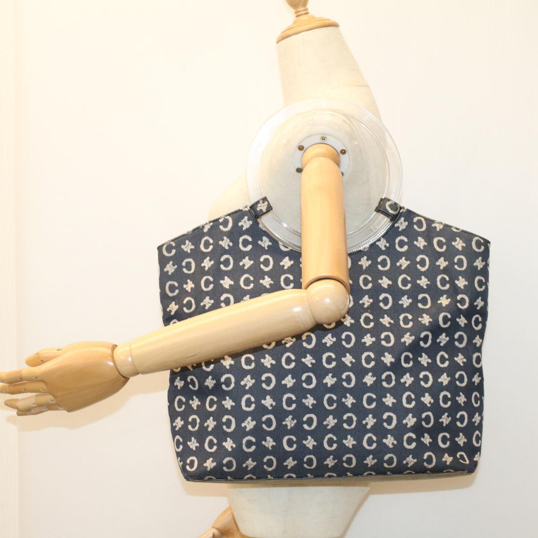 Celine C Macadam Canvas Hand Bag Navy Auth ep1622