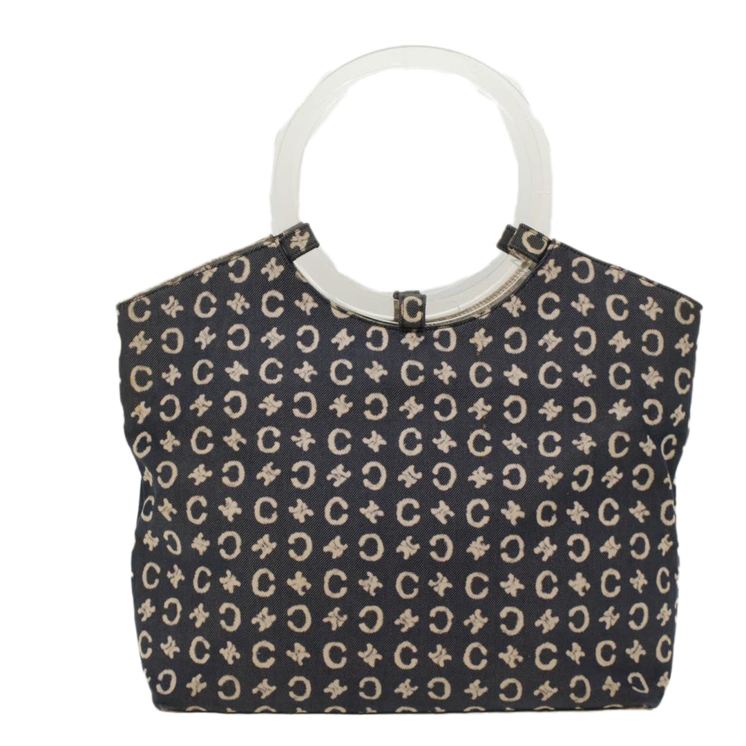 Celine C Macadam Canvas Hand Bag Navy Auth ep1622