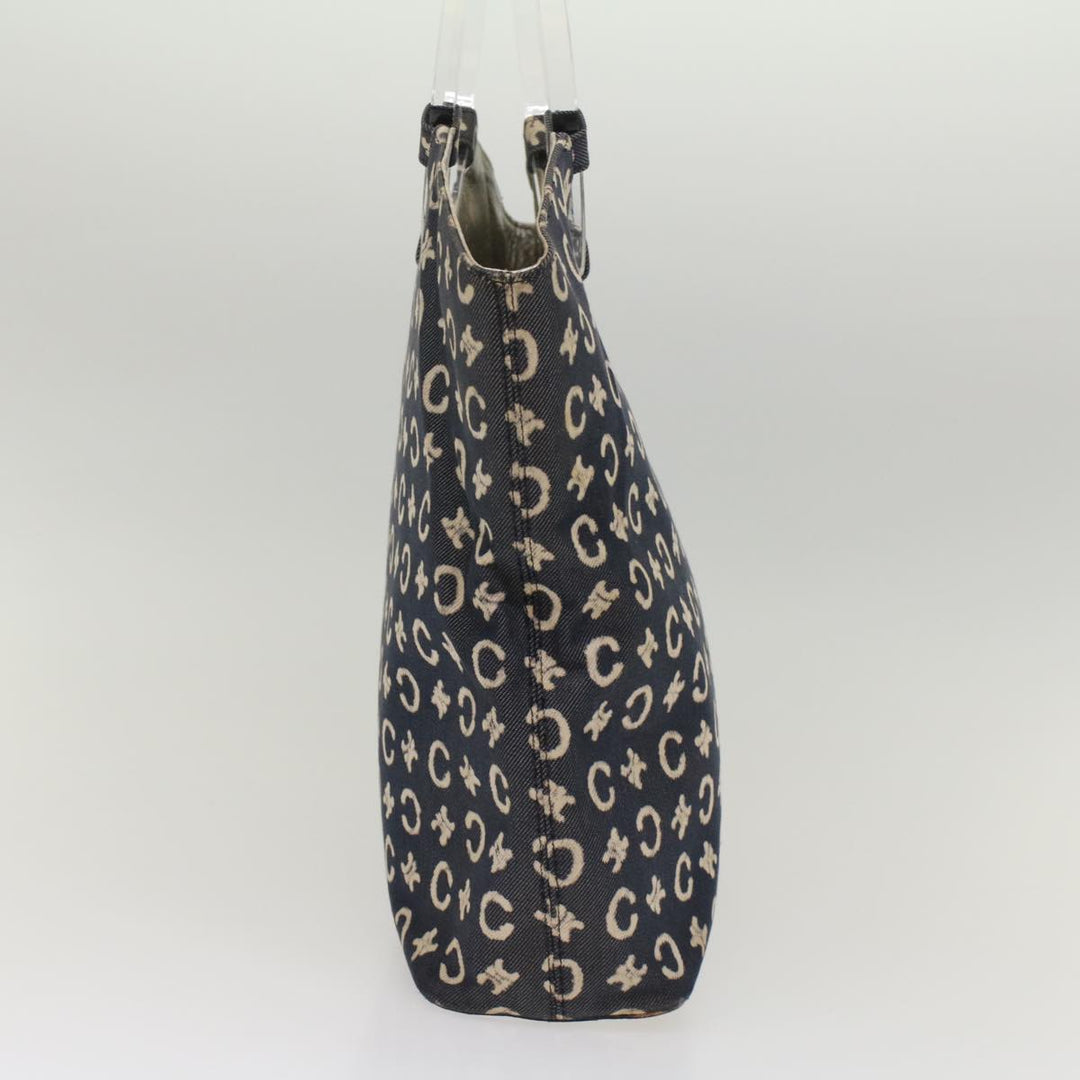 Celine C Macadam Canvas Hand Bag Navy Auth ep1622