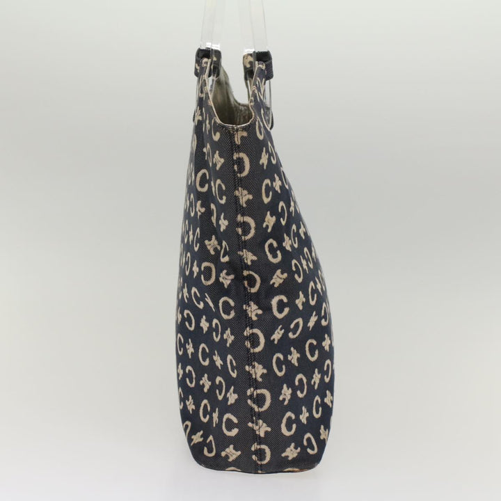 Celine C Macadam Canvas Hand Bag Navy Auth ep1622