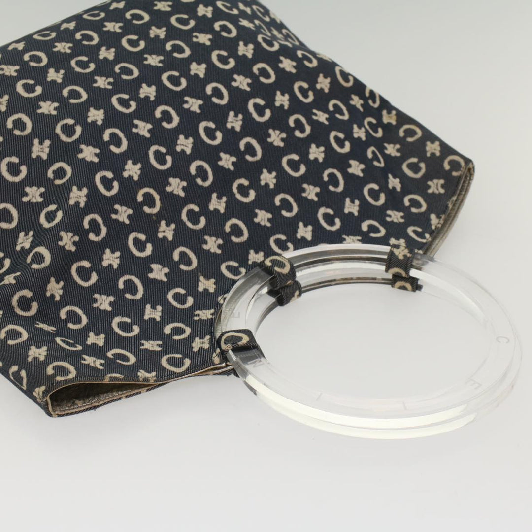 Celine C Macadam Canvas Hand Bag Navy Auth ep1622