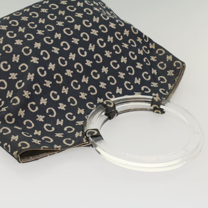 Celine C Macadam Canvas Hand Bag Navy Auth ep1622