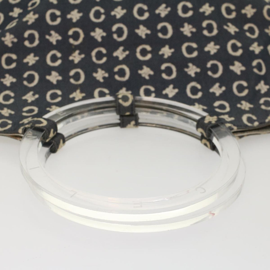 Celine C Macadam Canvas Hand Bag Navy Auth ep1622