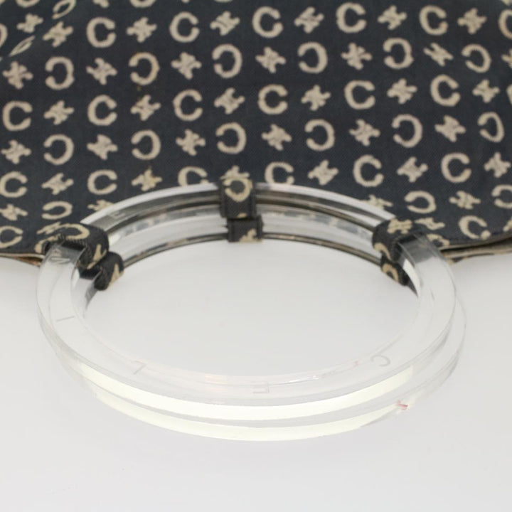 Celine C Macadam Canvas Hand Bag Navy Auth ep1622