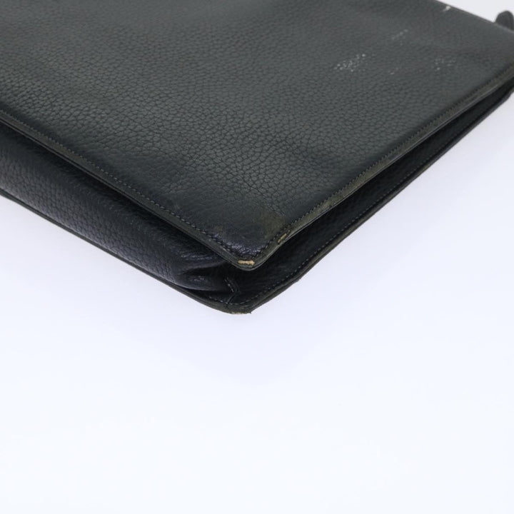 BurberrySs Hand Bag Leather Black Auth ep1643
