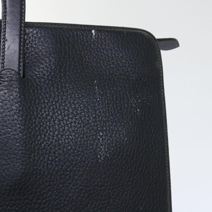 BurberrySs Hand Bag Leather Black Auth ep1643
