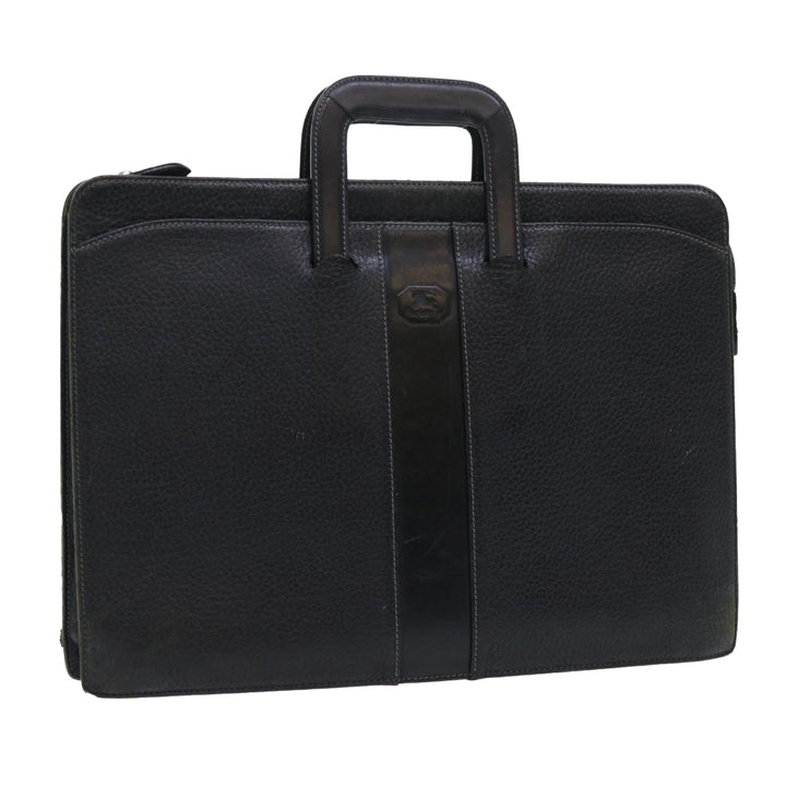 BurberrySs Hand Bag Leather Black Auth ep1643