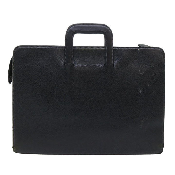 BurberrySs Hand Bag Leather Black Auth ep1643