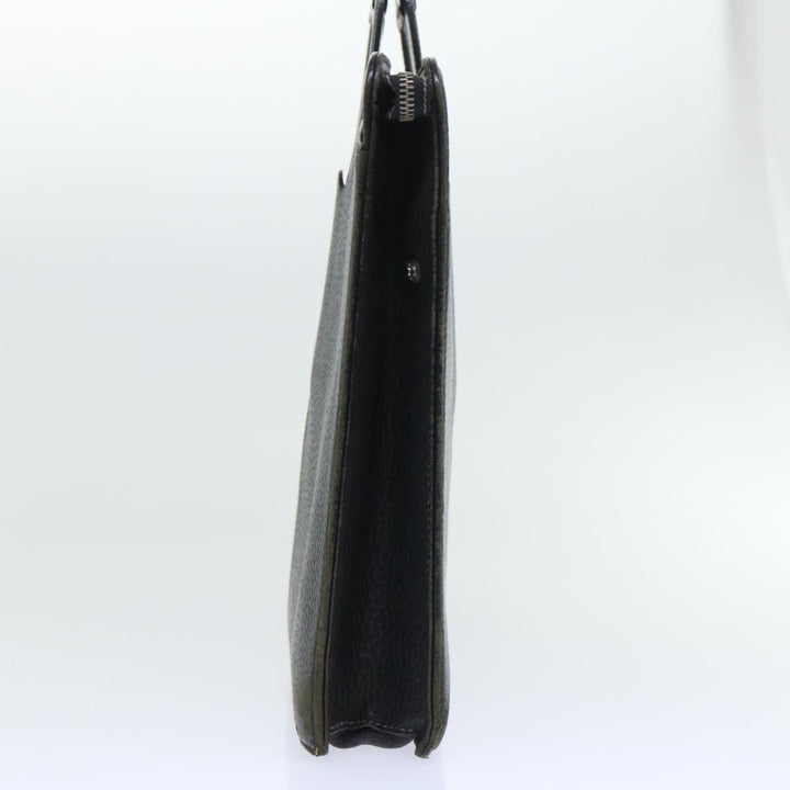 BurberrySs Hand Bag Leather Black Auth ep1643