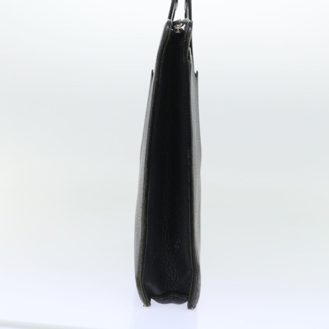 BurberrySs Hand Bag Leather Black Auth ep1643