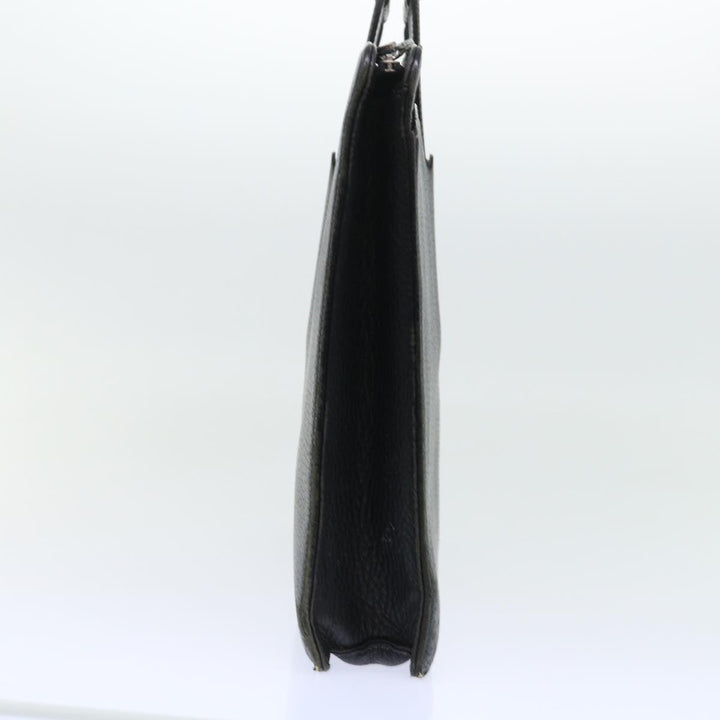 BurberrySs Hand Bag Leather Black Auth ep1643
