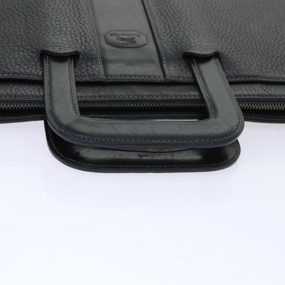 BurberrySs Hand Bag Leather Black Auth ep1643